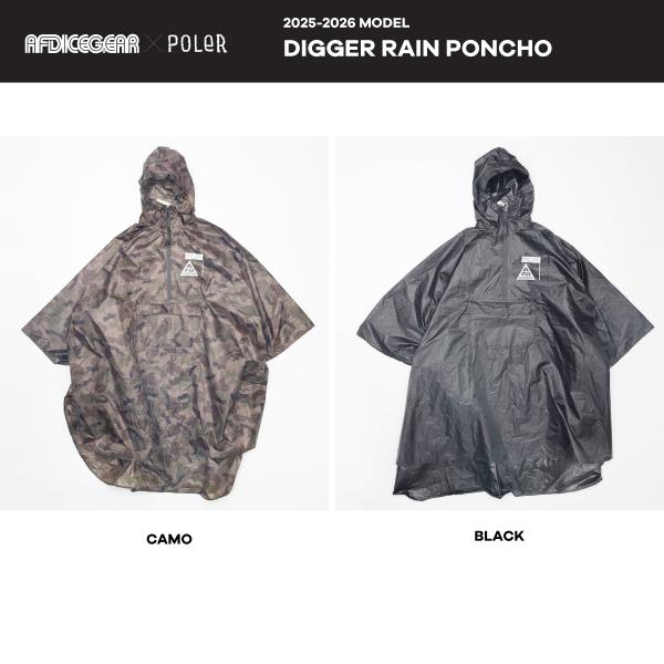 2025-2026 AFDICEGEAR x POLeR DIGGER RAIN PONCHO エーエフディ