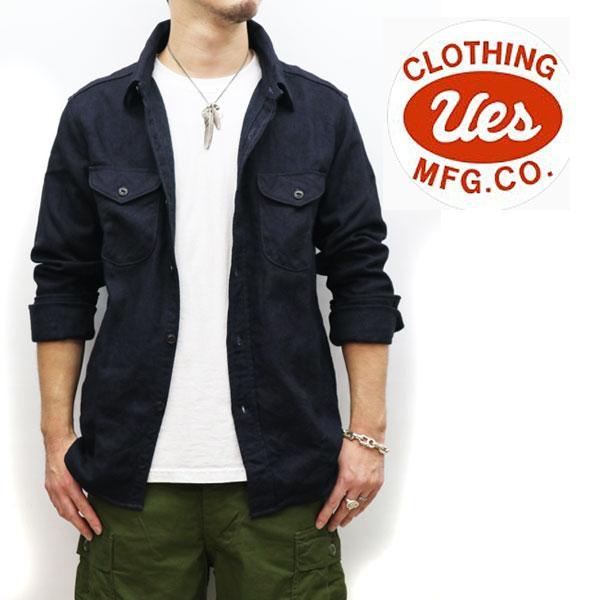 UES（ウエス） 先染めインディゴヘビーネル [ 501655 ] ネルシャツ