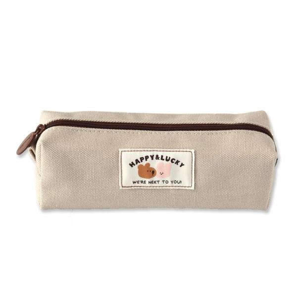 モノライク ハッピーとラッキーブロック ペンケース、ベージュー