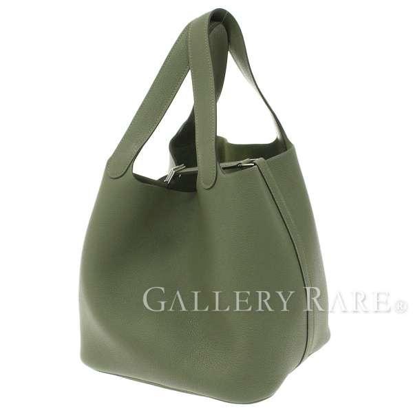 HERMES（エルメス） ハンドバッグ ピコタンロックMM オリーブグリーン