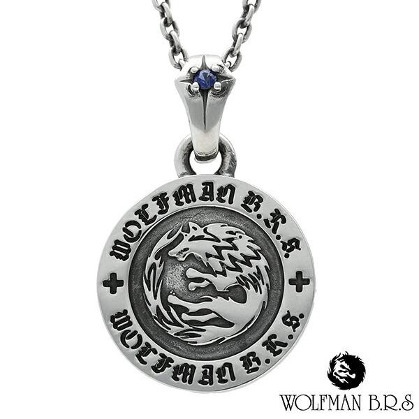 WOLFMAN B.R.S（ウルフマンBRS） ネックレス ムーン ウルフ メダル