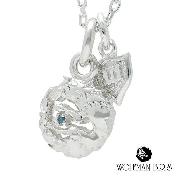 WOLFMAN B.R.S（ウルフマンBRS） ネックレス ムーン ウルフ チャーム