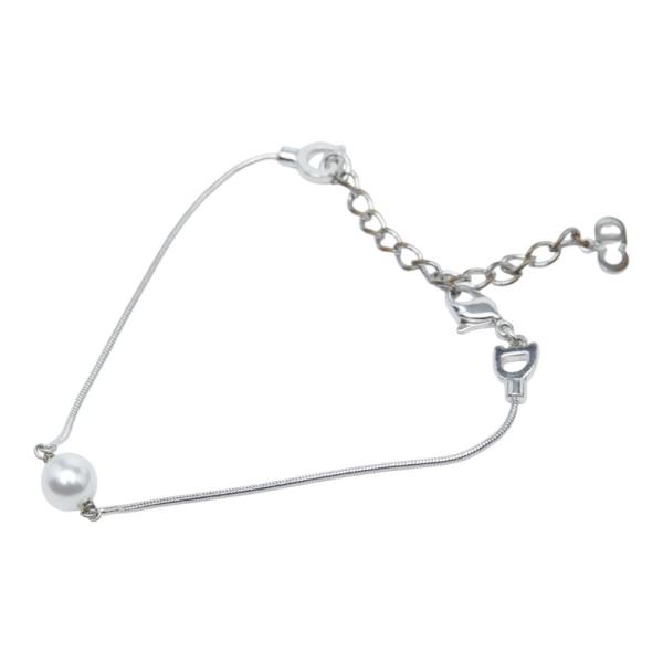 ディオール パール ブレスレット シルバー フェイクパール メタル