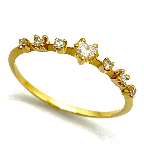 AHKAH（アーカー） レメディ ダイヤリング K18YG 0.15ct 9号 指輪