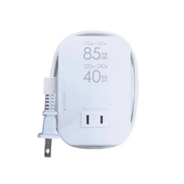 カシムラ 変圧器 ダウントランス 2口+USB端子 NTI-111 保証付 AC110