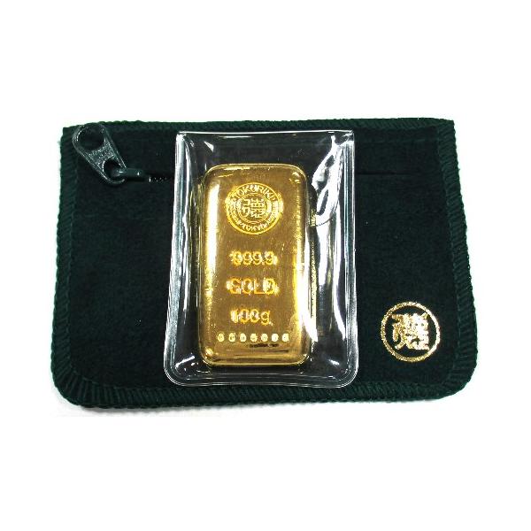 金 インゴット 100g 純金 徳力本店 新品 正規保存袋付 24金 公式国際