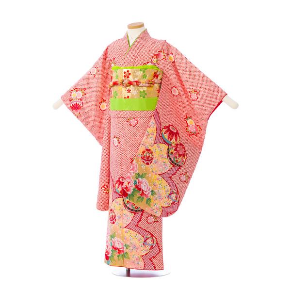 レンタル着物|7歳女の子|110〜120cm|七五三着物レンタルフルセット(赤