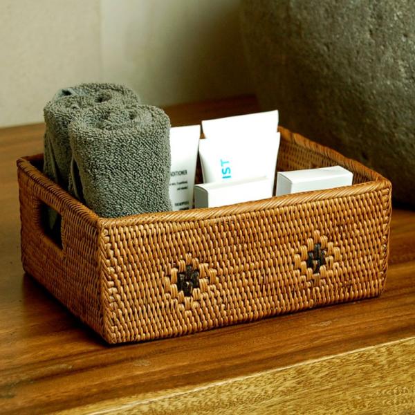 小物入れ 収納 小物ケース バスケット トレイ アタ製 かご バリ雑貨