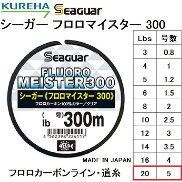 クレハ/Kureha シーガー フロロマイスター 300 20Lbs 5号 300m