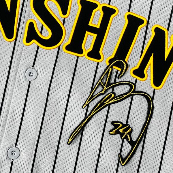 ☆送料無料☆阪神 タイガース 横田慎太郎 サイン 黒 刺繍 ワッペン