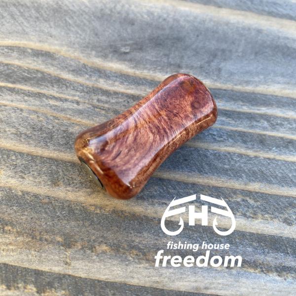 FHF ハンドルノブ 花梨杢 パドル2形 シマノa ダイワs リール