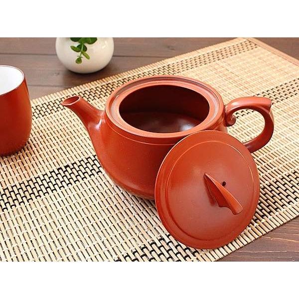 常滑焼 朱泥ポット※ステンレス製茶漉し付き (和食器 茶器 急須 お茶