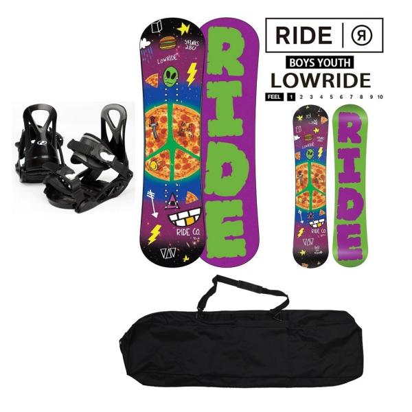 RIDE（ライド） ジュニア用初心者スノーボード3点セット「RIDE LOWRIDE