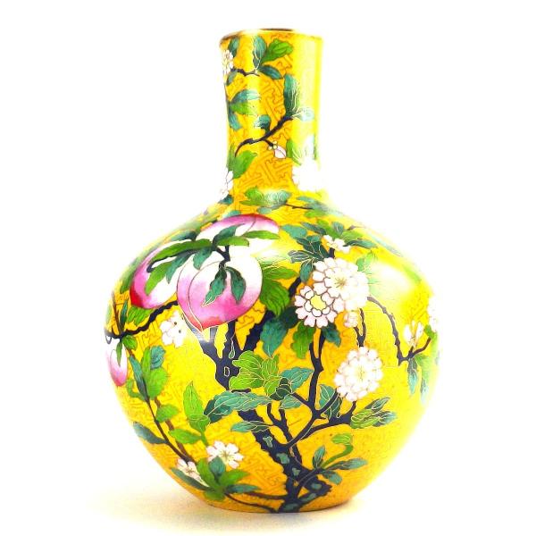 故宮博物院 七宝焼き 七宝焼 昭和レトロ インテリア 花柄 花瓶 中国