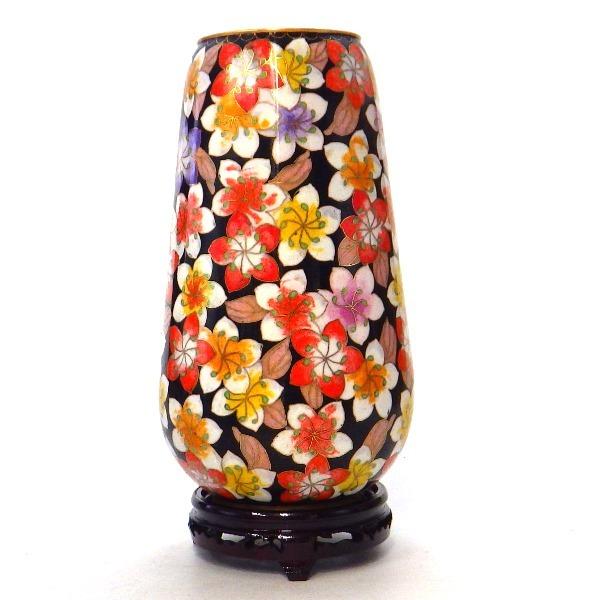 七宝焼 花文 花瓶 V 8090 七宝焼 花文 花瓶 V 8090 七宝焼 花文 花瓶 V