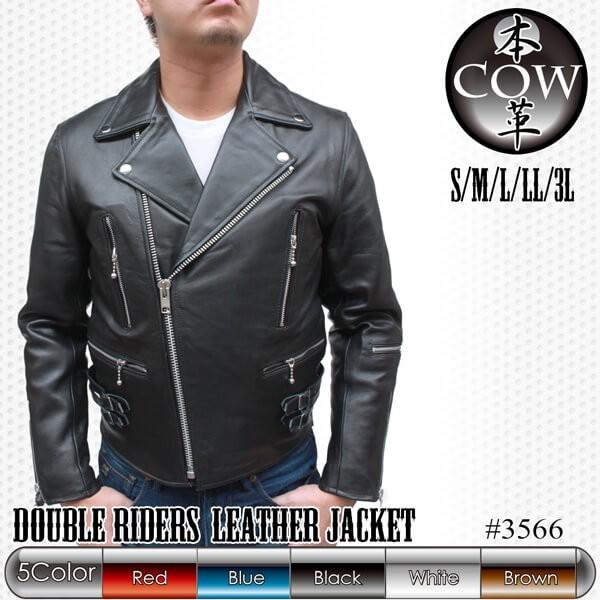 レザージャケット メンズ 革ジャン ライダースジャケット ダブル