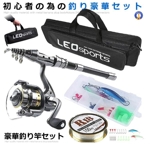 釣りセット 釣り道具 初心者 5点セット ロッド 収納バッグ ルアー