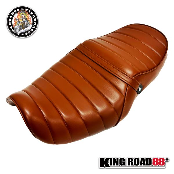 カワサキ バリオス1 ZR250A KingRoad88 タックロールシート ブラウン