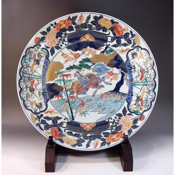 窓絵大皿 印判手 有田焼 佐賀県 窓絵大皿 印判手 有田焼 佐賀県 - メルカリ