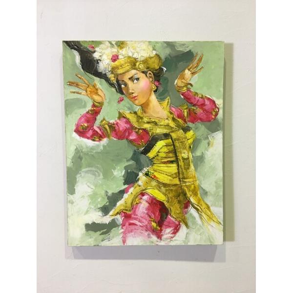 油絵 絵 絵画 インテリア 額付(黒) F4-071112 人物 女性像 絵画 人物