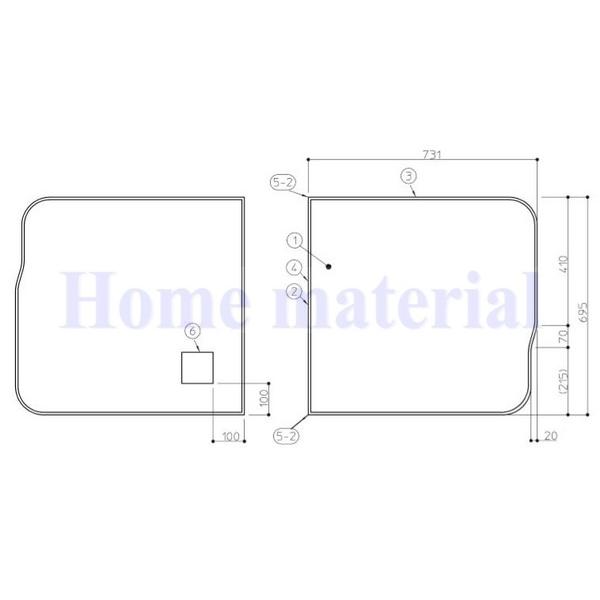 TOTO お風呂のふた 風呂ふた 2枚割りフタ HD160 スクエアラクかる2枚