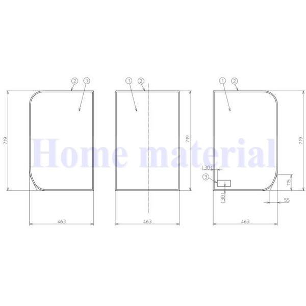 TOTO お風呂のふた 風呂ふた 3枚割りフタ 1616 DOP浴槽用 断熱3枚風呂