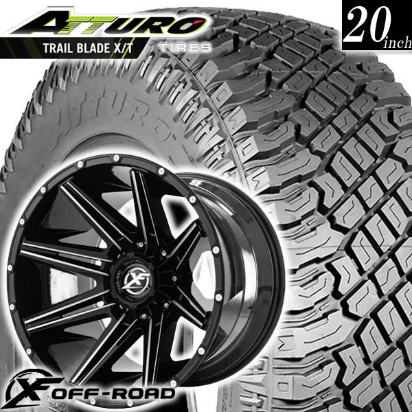 新品 深リム 20インチ タイヤ ホイールセット XF OFFROAD XF220 20x10j