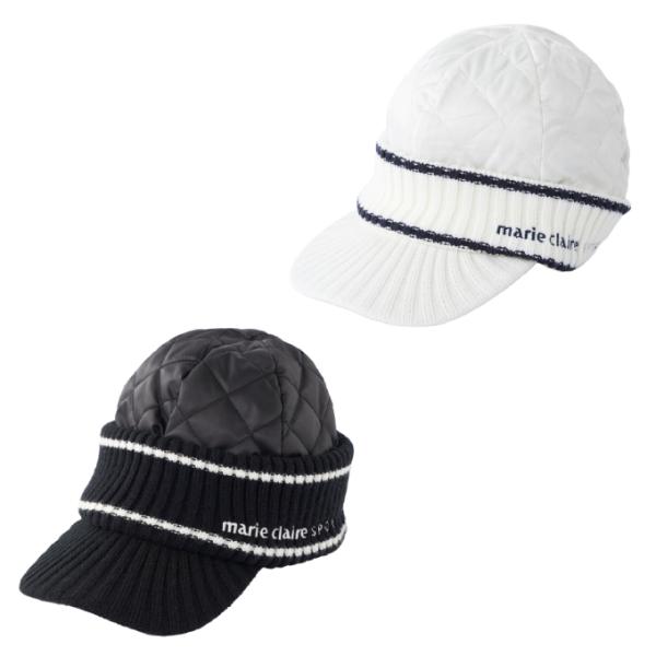 マリクレール marie claire ゴルフ ニット帽 レディース 中綿キルト