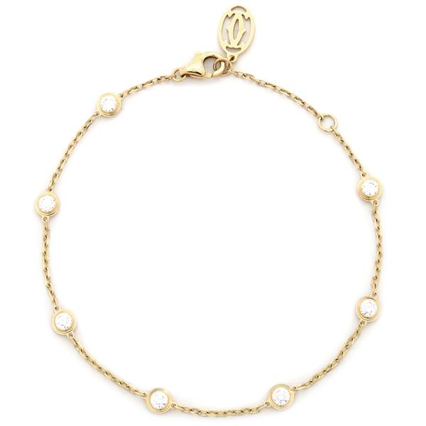 DIAMANTS LEGERS カルティエ ブレスレット ダムール 7Pダイヤ K18YG