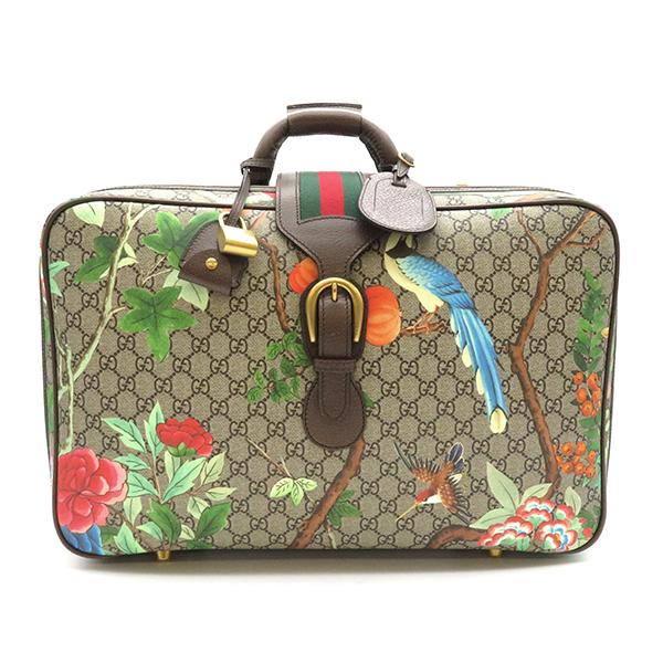 GG グッチ ボストンバッグ ティアン GGスプリーム ブラウン PVC