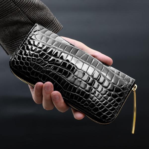 池田工芸】日本最大のワニ専門店が贈るCrocodile Smart Long Wallet