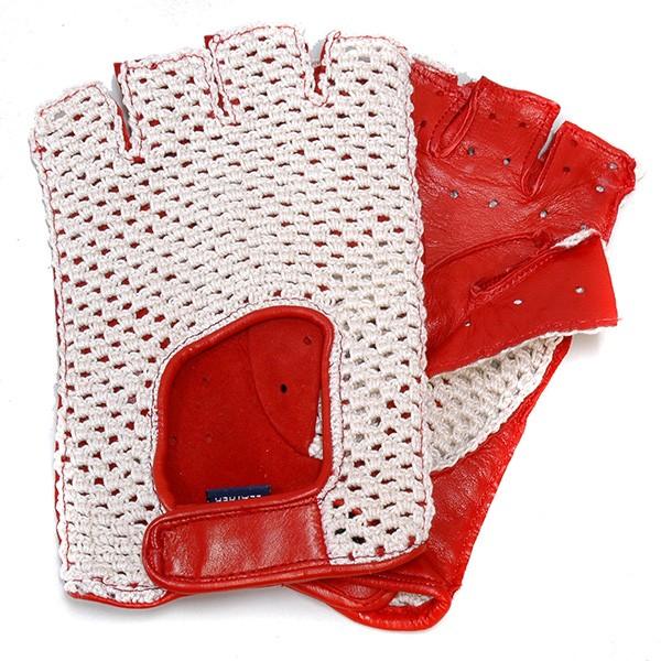 VICTORIAドライビング・グローブ(レッド/メッシュ/ハーフタイプ) 12331
