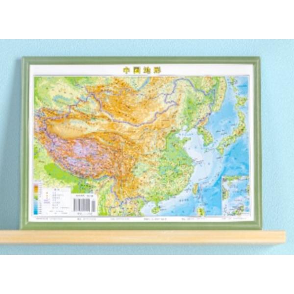 3D中国地図 中国地形 27x36cm 1：1880万 中国語版地図/新版中国凹凸
