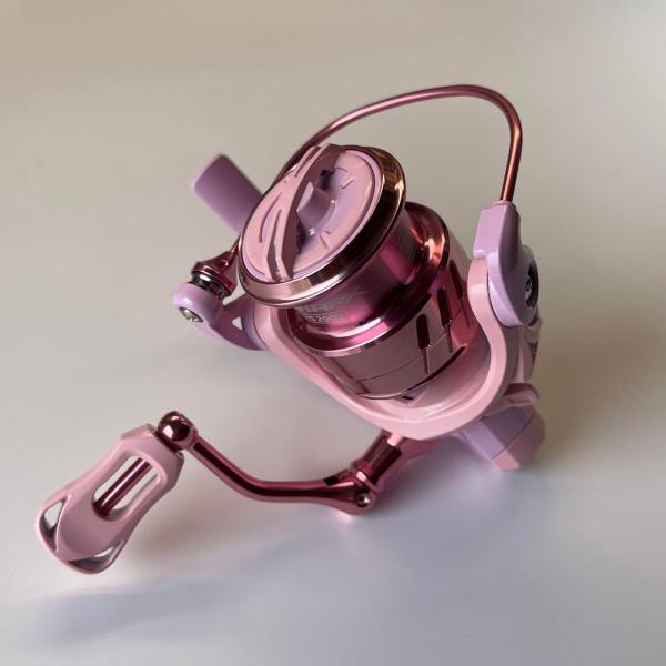 スピニングリール 2000 マカロンピンク ハンドル左右交換可能 釣り