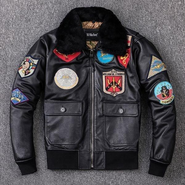 G1フライトジャケット刺繍ワッペン ブルゾン MA-1革ジャン G-1