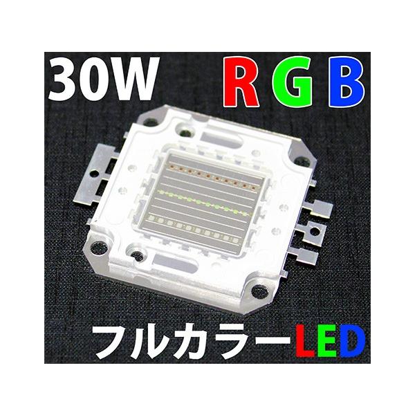 30W RGB 赤色 緑色 青色 赤 緑 青 LED素子 3原色 白色や水色 黄色