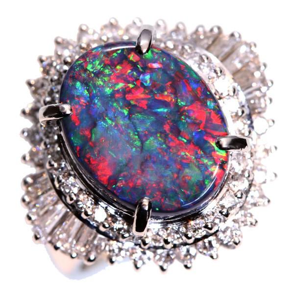 ブラックオパール 価値ある赤斑溢れる トップレベル 3.25カラット