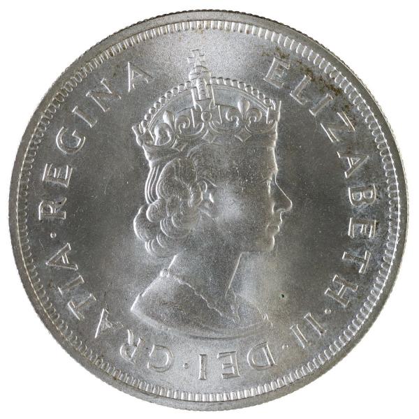 バミューダ諸島 1959年 1クラウン 大型銀貨 植民地創立350年記念