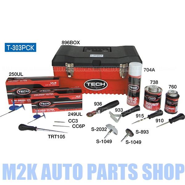 TECH（テック） パンク修理 セット プロ用 ユニシールUL・カッター・PC