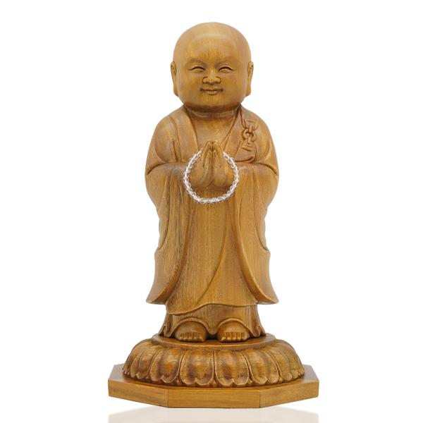 仏像 彫刻 地蔵 風水 木彫り 開運 置き物 十徳夢叶え地蔵尊 樟木製 高