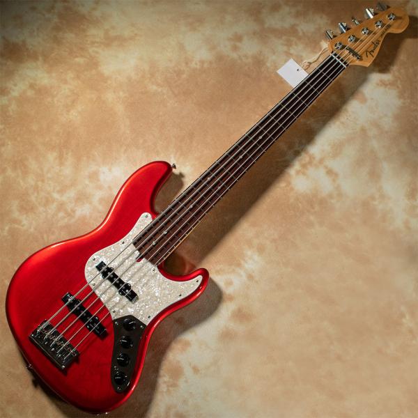 Fender/Made in Japan Limited Deluxe Jazz Bass V Crimson Red Burst