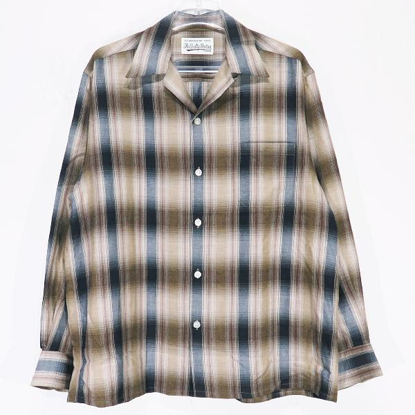 WACKO MARIA（ワコマリア） OMBRE CHECK OPEN COLLAR SHIRT L/S(TYPE-4