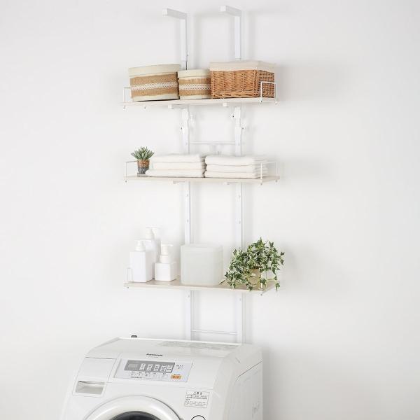 ニトリ（NITORI） 突っ張り洗濯機ラック(ホワイトウォッシュ BH07