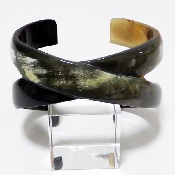 水牛ブレスレット バングル スリムX エックスデザイン 17.5cm（1