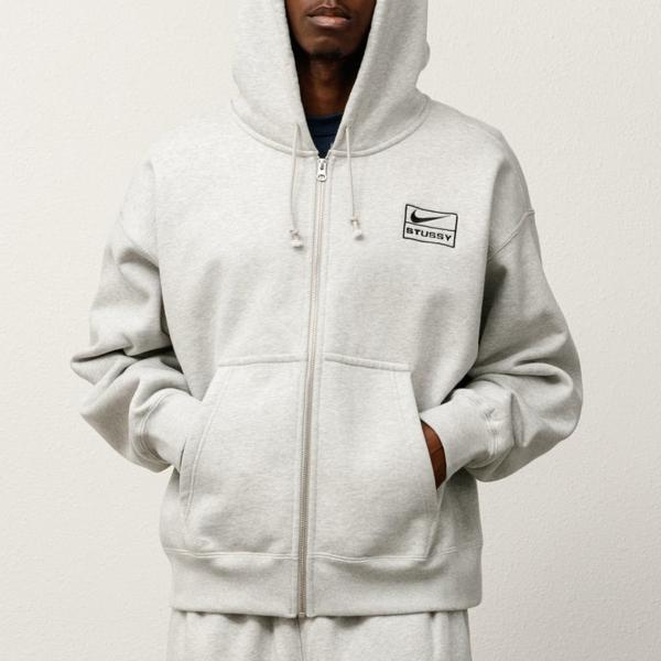 NIKE（ナイキ） 25FW STUSSY x NIKE FLEECE ZIP HOODIE GREY HEATHER