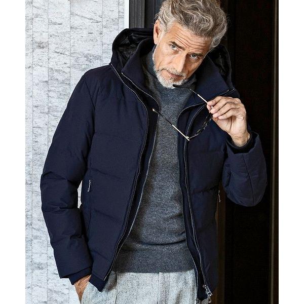 SHIFFON（シフォン） スタンドネックレイヤードダウンジャケット