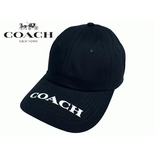 COACH（コーチ） キャップ 89719 BLACK ニューヨーク ロゴ入り