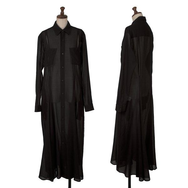 LIMI feu（リミフゥ） シルク混コットンシースルースラッシュシャツ