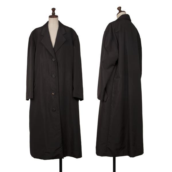 ISSEY MIYAKE（イッセイミヤケ） ナイロンウールロングコート 焦げ茶M