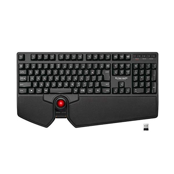 エレコム USB トラックボール付キーボード ワイヤレス (レシーバー付属